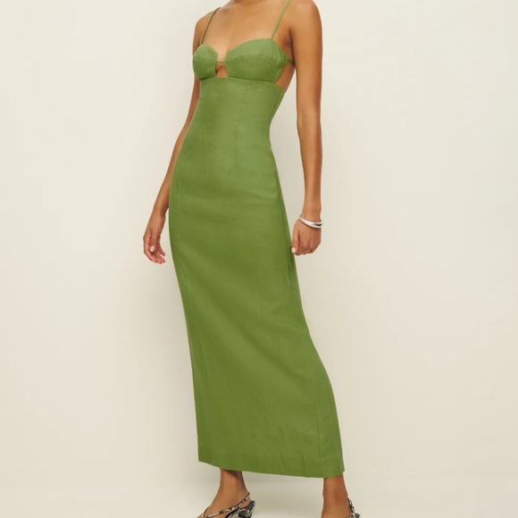 Reformation Green Maxi Dress - Picture 1 of 4